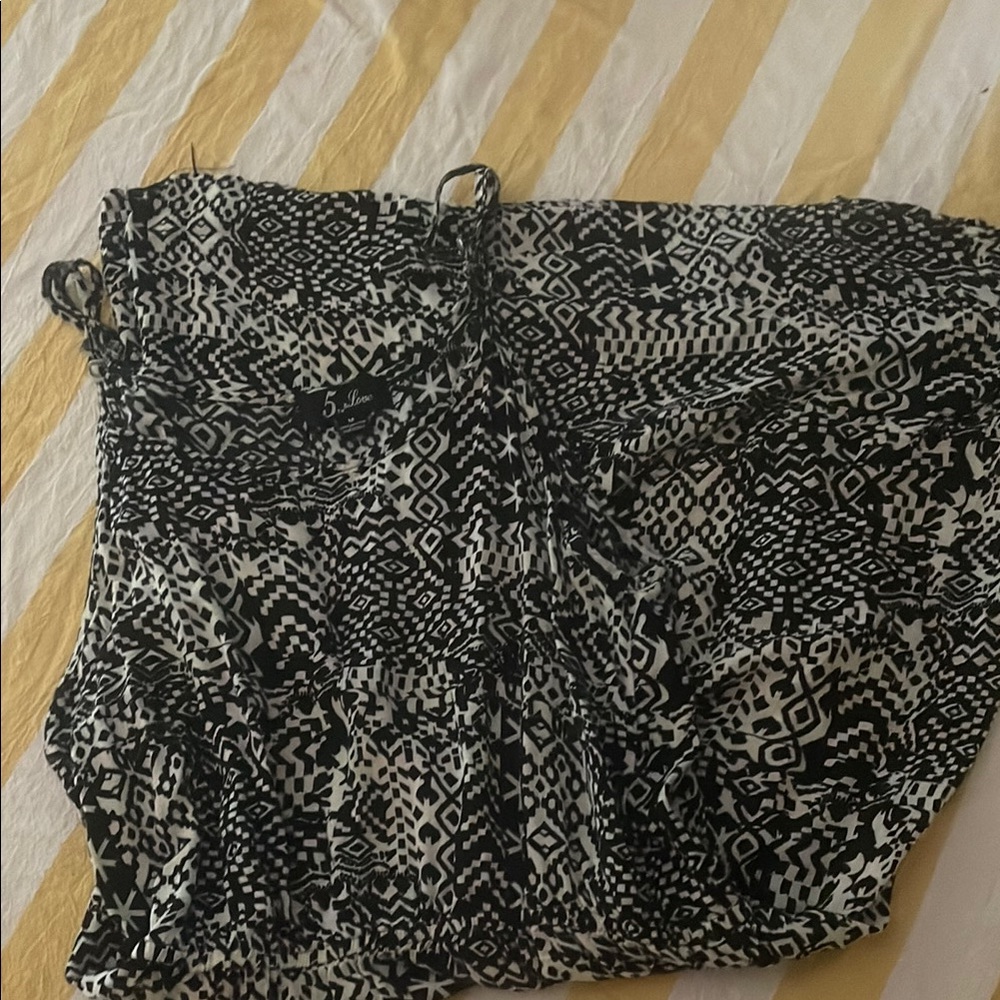 Black and White Patterned Dress